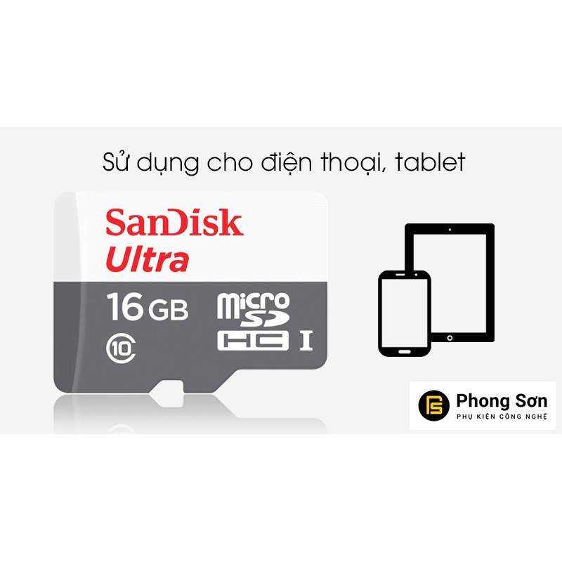 Thẻ nhớ Micro SDHC 16GB Ultra 533x 80mb/s Sandisk