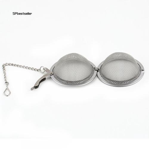 Đồ lọc trà hình cầu có dây cầm + khóa chất liệu thép không gỉ đường kính 4.5cm