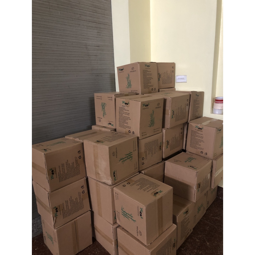 Giấy ăn gấu trúc khăn giấy tre YCOOL 1 thùng 30 gói 300 tờ