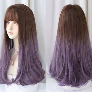 TÓC GIẢ BỘ NGUYÊN ĐẦU OMBRE NÂU TÍM ĐỘC QUYỀN CÁ TÍNH