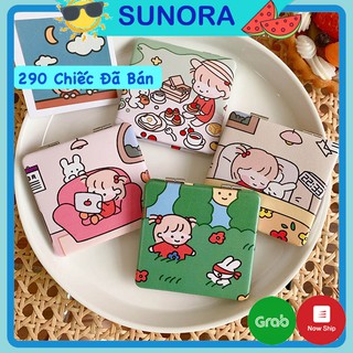 Gương Mini Gập Hai Mặt Dễ Thương Hàn Quốc