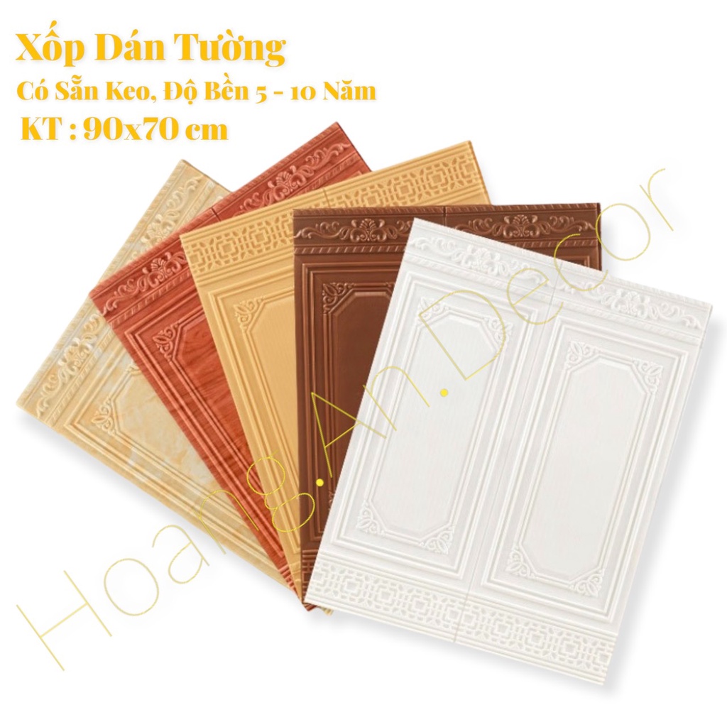 Xốp Dán Chân Tường 3D Kích Thước Lớn 70x90 cm, Hàng Loại 1 Cao Cấp