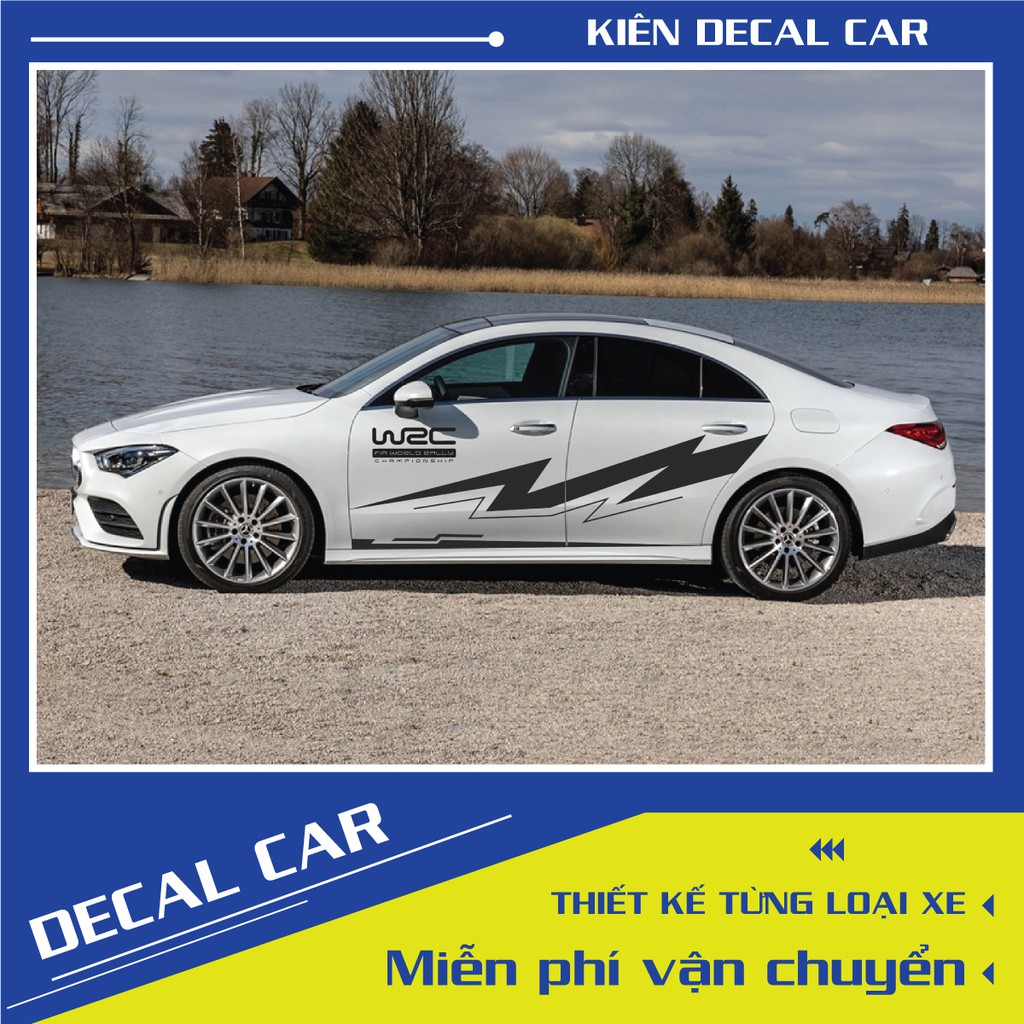 Tem dán xe ô tô Mercedes phong cách thể thao
