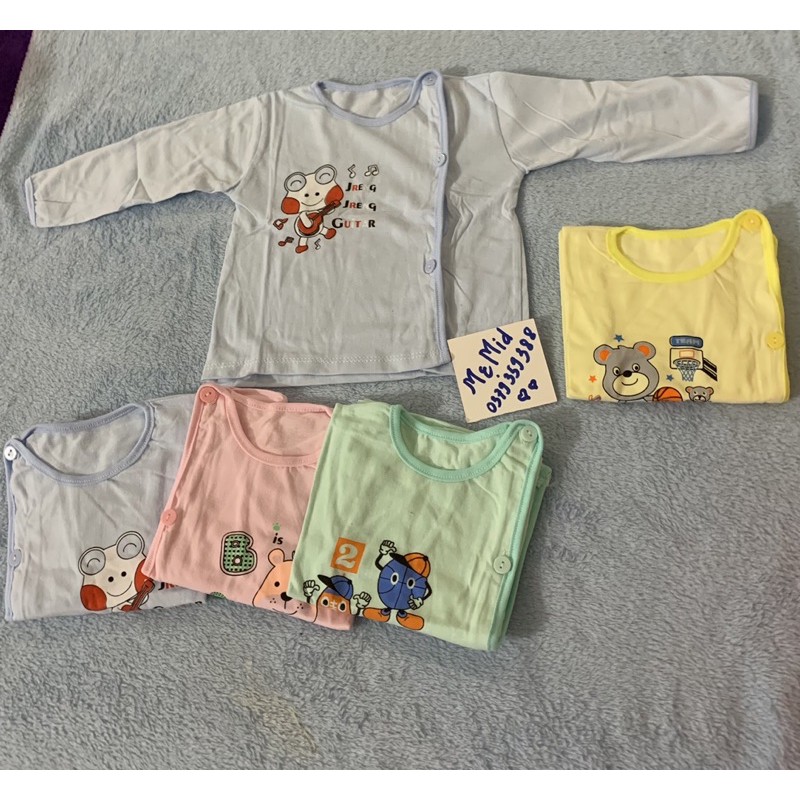 Áo cotton sơ sinh dài tay cho bé