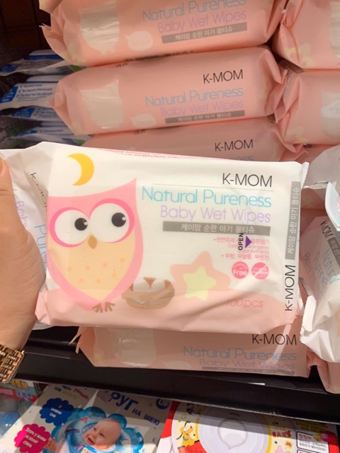 KHĂN GIẤY ƯỚT CAO CẤP K-MOM CHO BÉ GÓI 100c