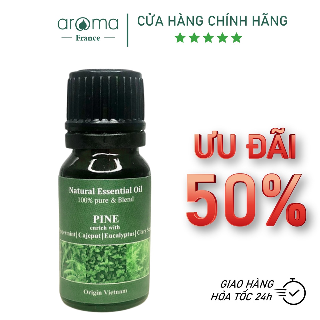 Tinh dầu Aroma Hương mưa Đà lạt - Lá thông xanh, bạc hà, xô thơm, gỗ 10m
