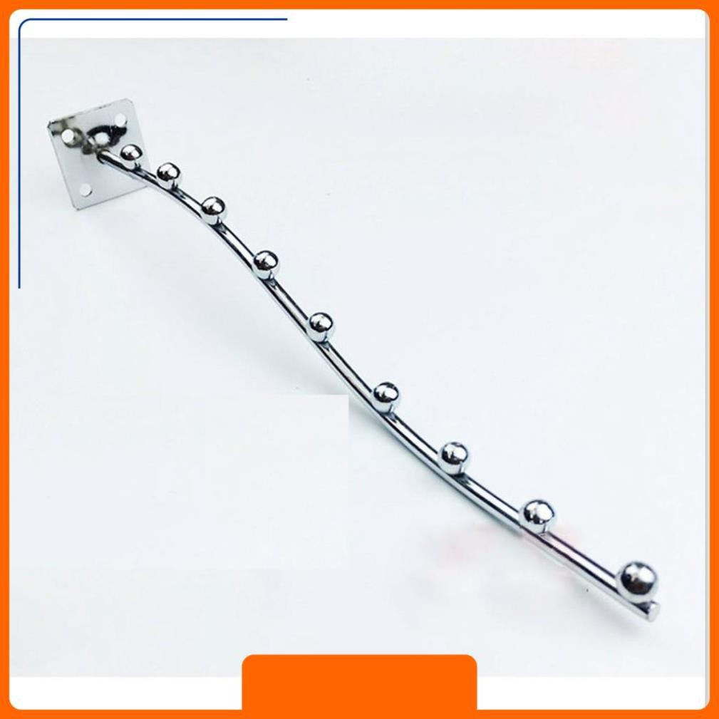 combo 10 Móc treo quần áo shop thời trang dạng bi cong inox - 9 bi dai 32cm
