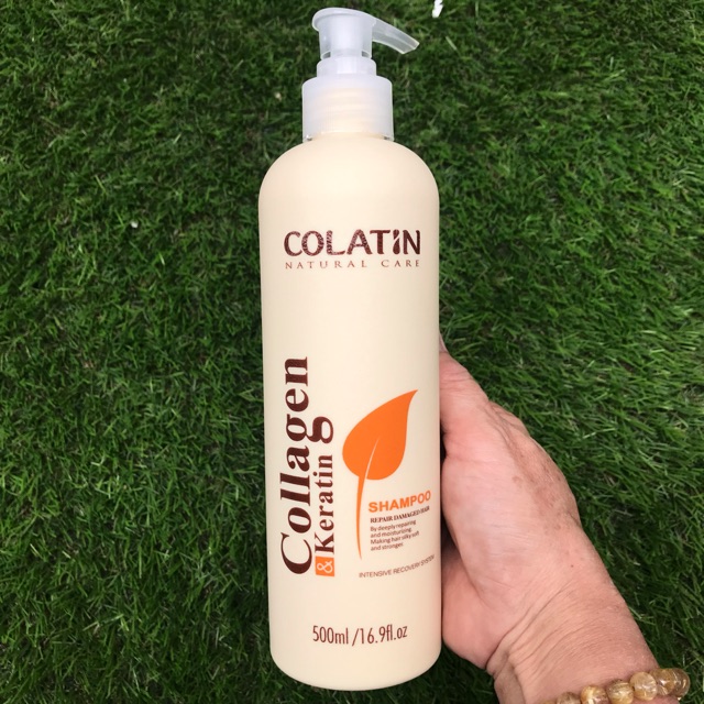 Dầu gội dưỡng tơ tằm siêu mềm mượt COLATIN 500ml - mỹ phẩm ola