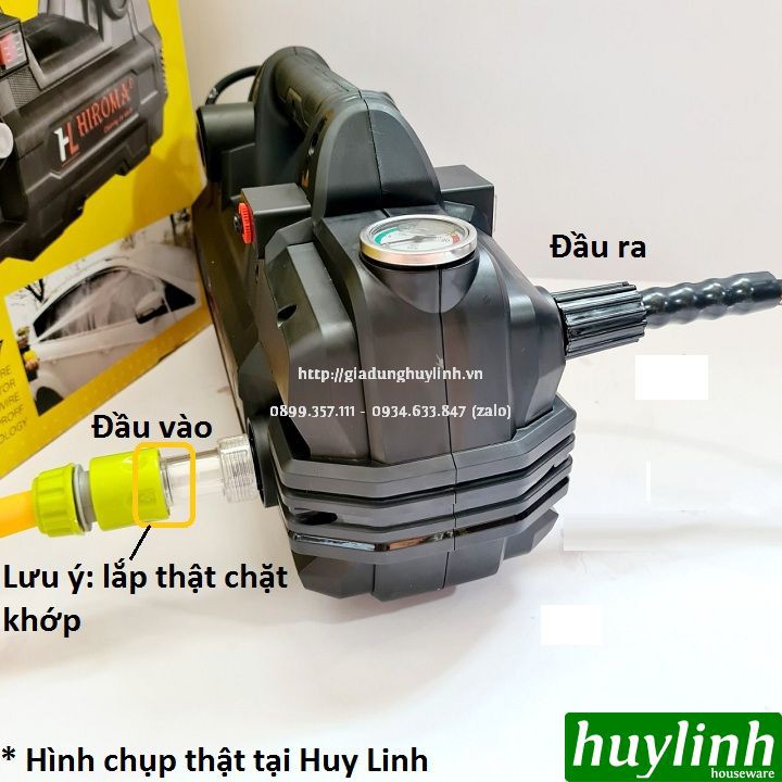 Máy xịt rửa xe Hiroma DHL-1337 - 2200W - Tặng 1 lít nước rửa xe