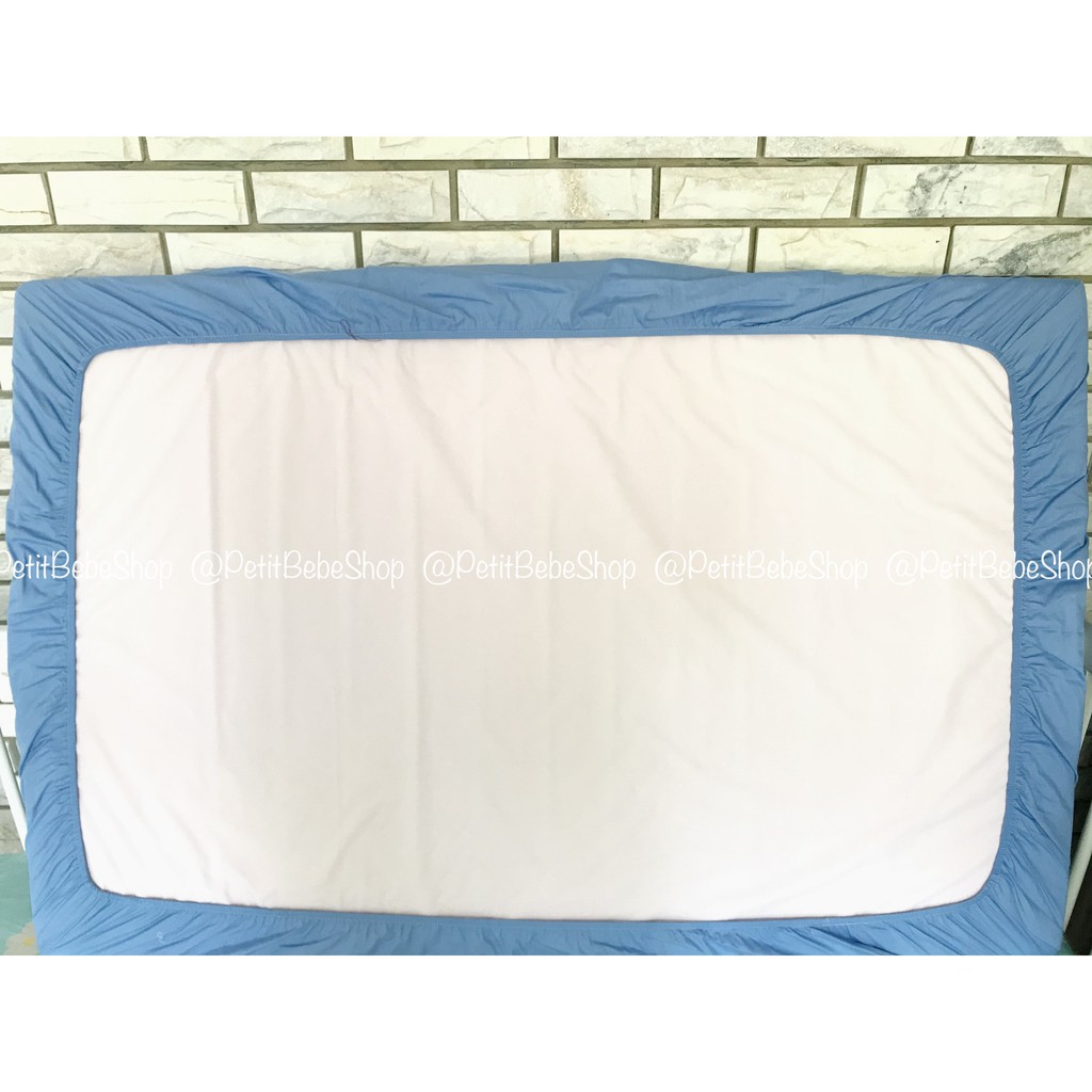 Ga drap bọc nệm cotton trơn thoáng mát phù hợp các loại nệm cũi cho bé 70x140 70x130 70x120 60x110 60x100 62x114 55x94