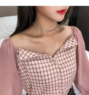 [ Sẵn Trắng ] Áo voan trễ vai thiết kế