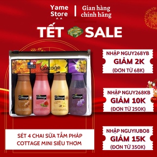 SÉT 4CHAI SỮA TẮM COTTAGE MINI