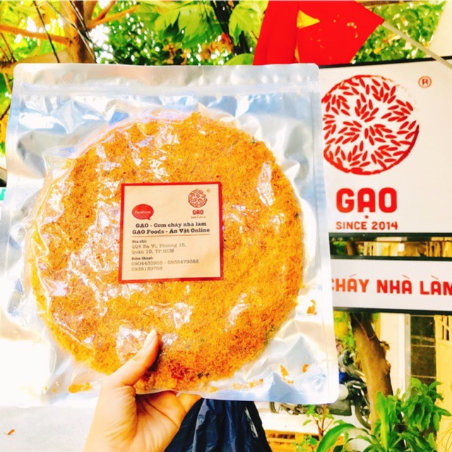 Cơm Cháy Chà Bông Đáy Nồi 🚛 FREESHIP 🚛 Cơm Cháy Ruốc Gà Tròn 500gr của GẠO FOOD