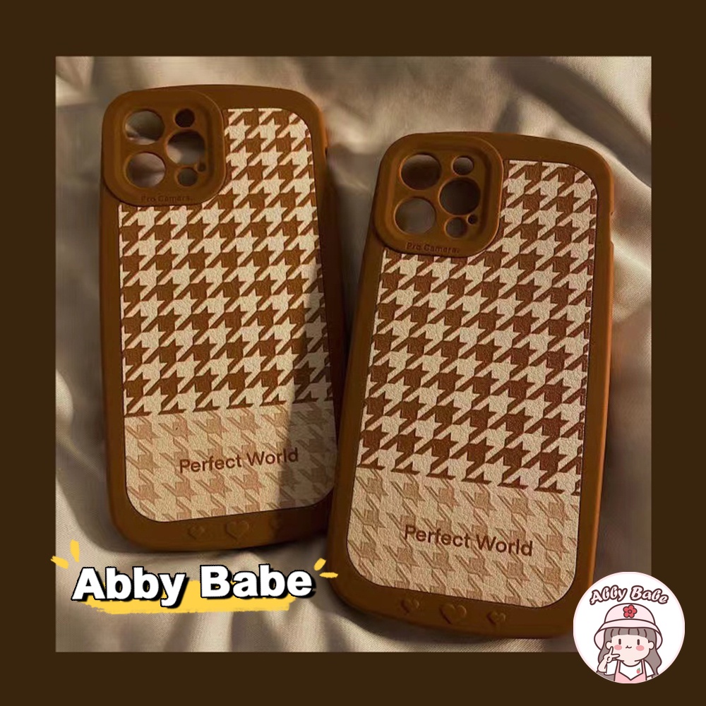 Ốp Điện Thoại TPU Mềm Họa Tiết Houndstooth Màu Tương Phản Cho IP 13 12 11 Pro Max XR 8 7 Plus