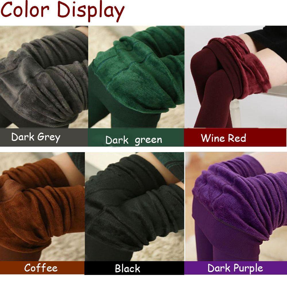1 Quần Legging Lông Cừu Mỏng Co Giãn Giữ Ấm