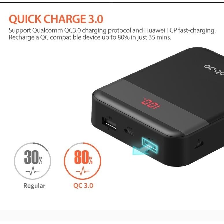 Yoobao 10000mAh Powerbank Quick Charge 3.0 Power Bank External Battery Portable