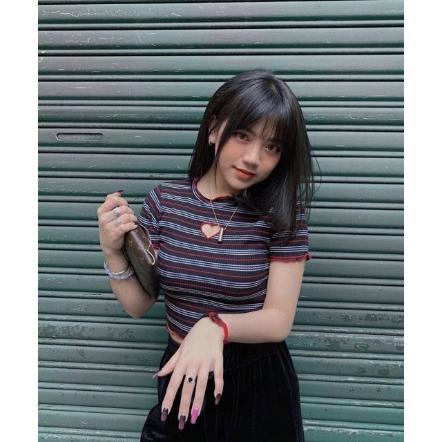 [Mã FAMAYWA giảm 10K đơn 50K] Áo kiểu croptop sọc đủ màu - vải tốt đẹp đủ màu - dễ phối đồ | BigBuy360 - bigbuy360.vn