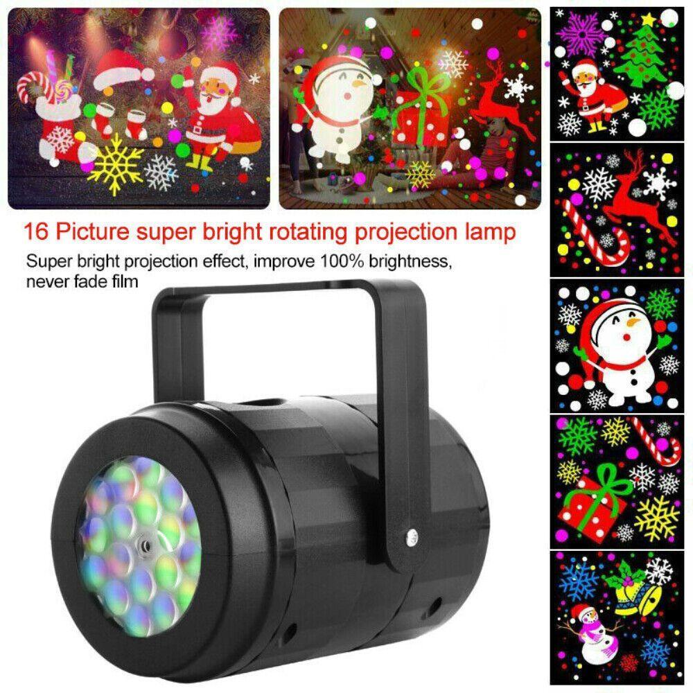 Đèn LED Chiếu Hình Bông Tuyết Xoay Được Dùng Trang Trí Trong Nhà / Ngoài Trời