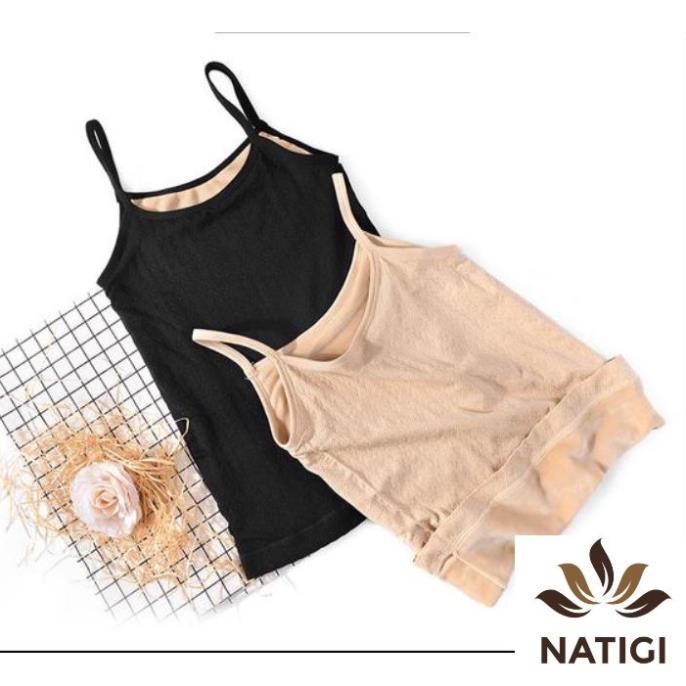 Áo 2 dây nhỏ lót nỉ mặc trong vest co giãn cotton ôm sát AHD04 ! ⭐