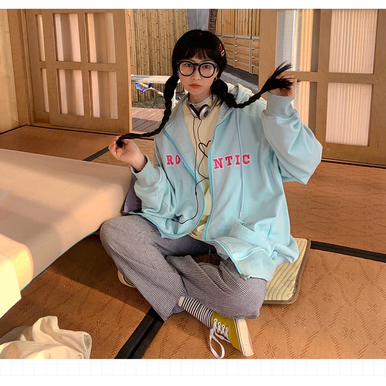 Áo Khoác Hoodie In Chữ Thời Trang Xuân Thu