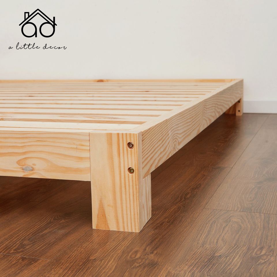 Giường Pallet Hiện Đại A Little Decor - Giường Pallet Chân Đứng Cao 30cm Gỗ Thông Mỹ Nhập Khẩu Mới 100% Chưa Qua Sử Dụng
