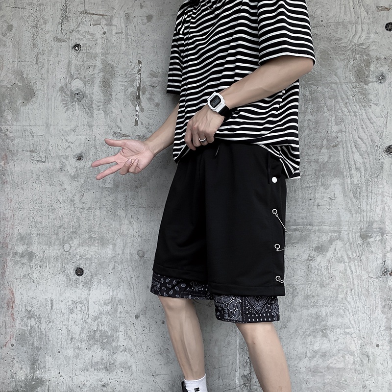 Quần short thể thao phong cách hip hop Hàn Quốc thời trang cho nam