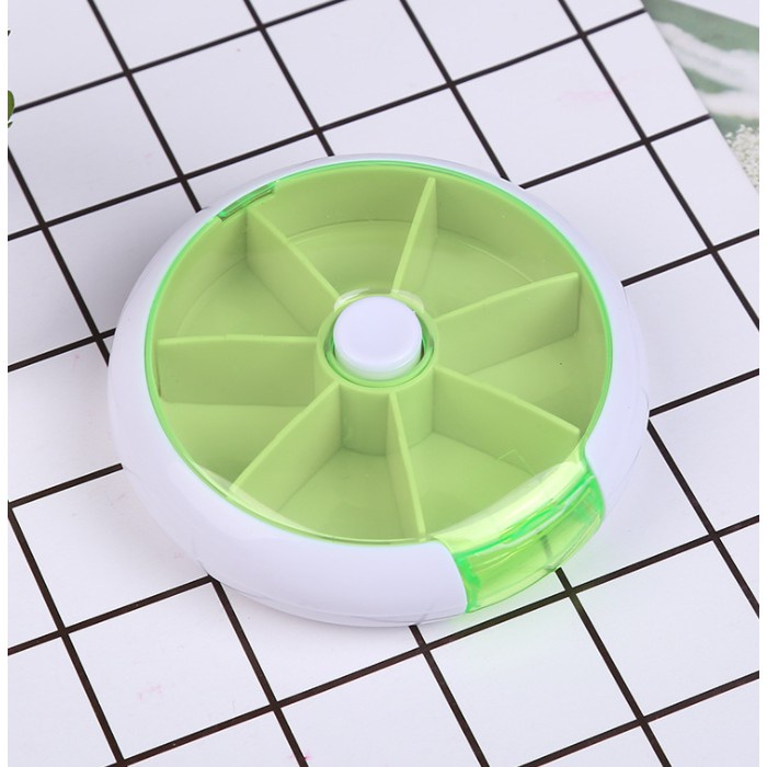 Hộp Đựng Thuốc Tròn Xoay 7 Ngăn Chia Theo Ngày