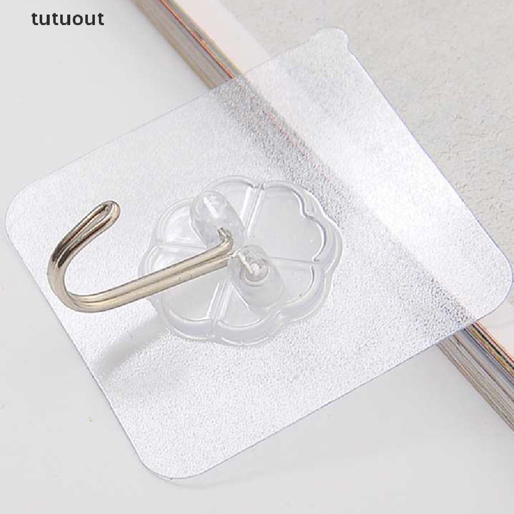 Bộ 10 Móc Treo Tường Tự Dính Chống Dầu Có Thể Tái Sử Dụng