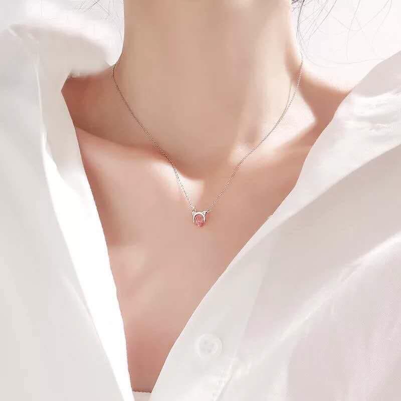 Dây Chuyền Bạc Xinh Xắn Mix Đ.á. Phon.g Thu.ỷ Hợp Mệnh, Dây Chuyền Hợp Thời Trang