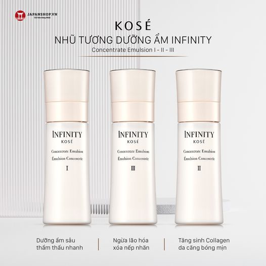 Nhũ Tương Dưỡng Ẩm Săn Chắc Da, Chống Lão Hóa Cao Cấp Nhật Bản Kosé Infinity 120ml