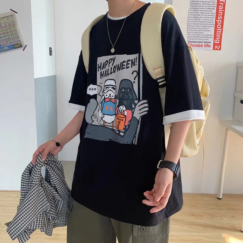 Áo Thun Form Rộng Ngắn Tay Thời Trang Dành Cho Nam