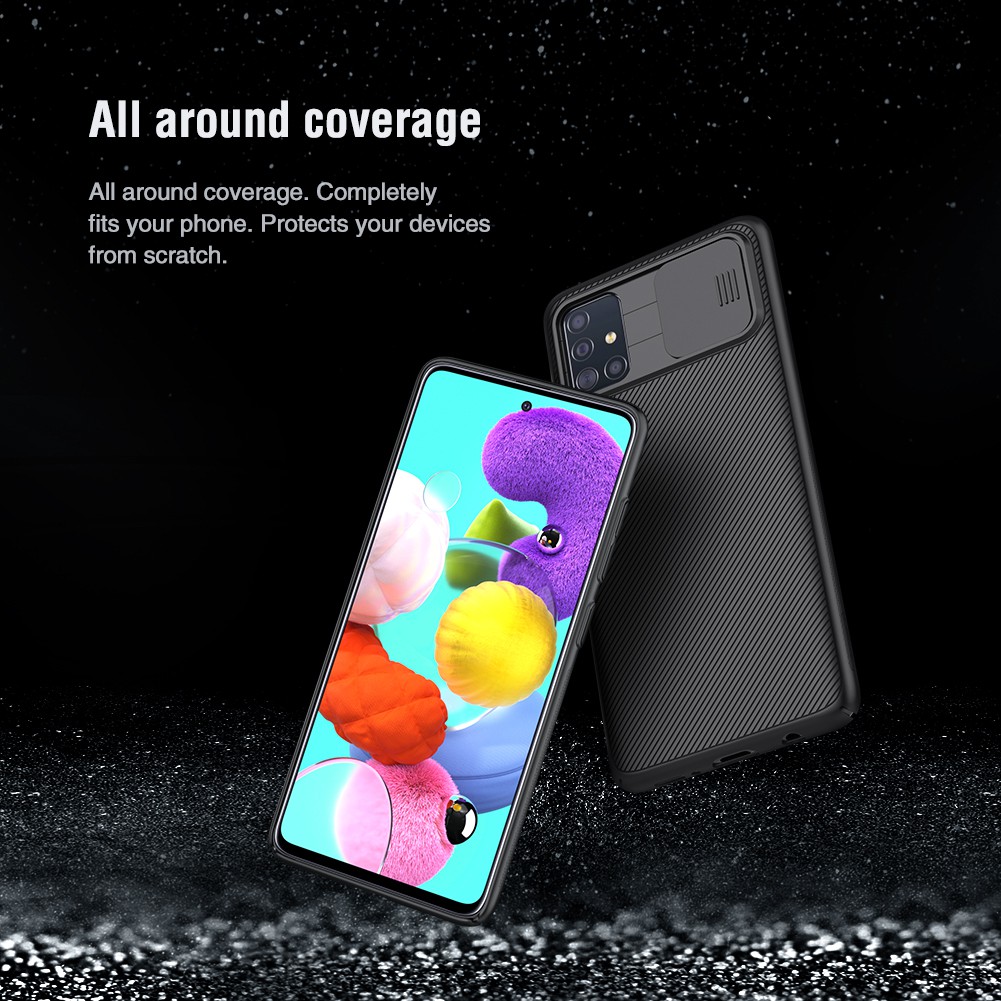 Ốp điện thoại NILLKIN kết hợp miếng bảo vệ camera sau chuyên dụng cho Samsung Galaxy A42 / A51 / A71 / M51