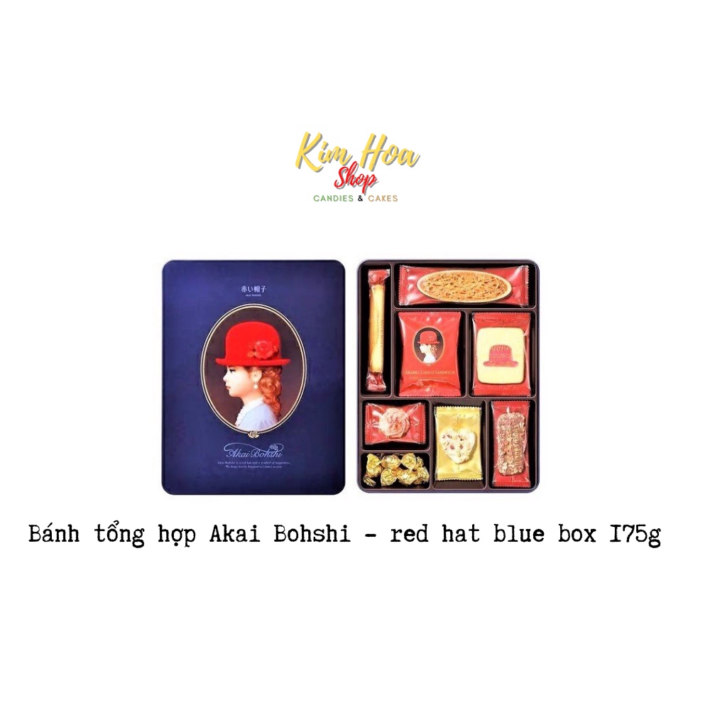 Tổng hợp bánh kem thương hiệu AKAI BOHSHI blue box & pink box red hat - MADE IN JAPAN