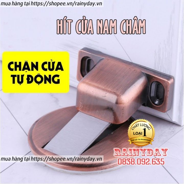 Bộ chặn cửa chống va đập thông minh, hít cửa nam châm chống va đập cho bé dán sàn inox cao cấp