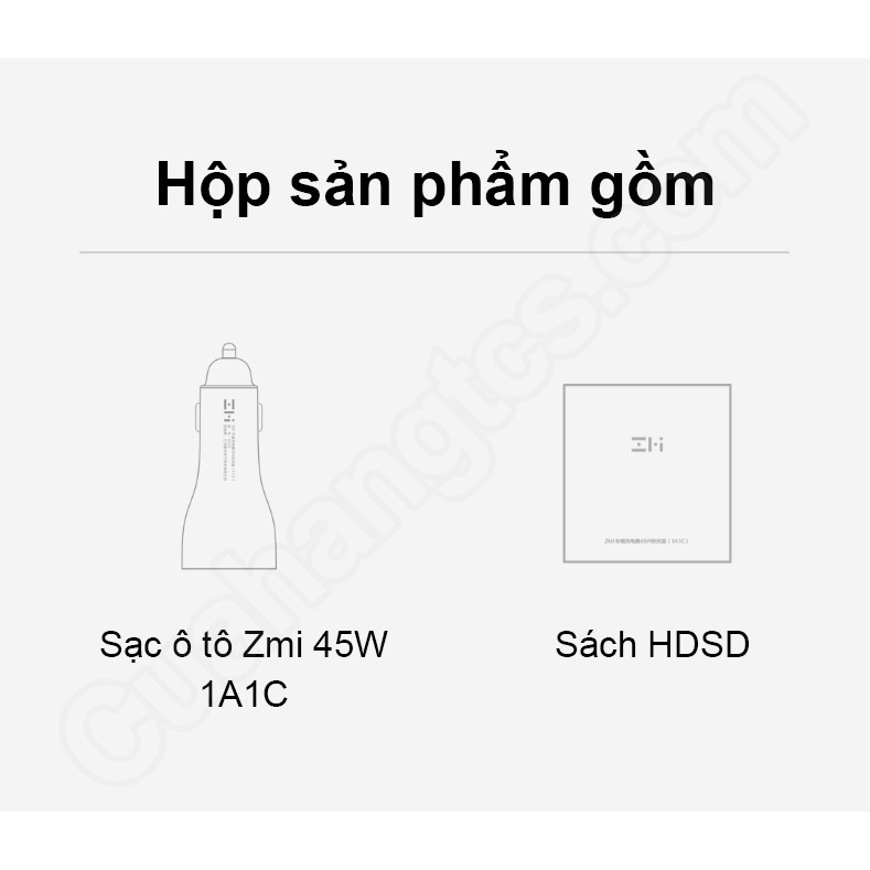 Sạc nhanh xe hơi, ô tô Zmi Xiaomi 45w chuẩn PD Zmi AP721