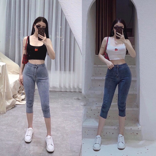 Áo hai dây thêu quả chery