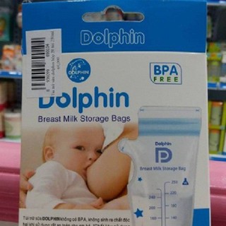 Túi trữ sữa dolphin hộp 20 túi 250ml