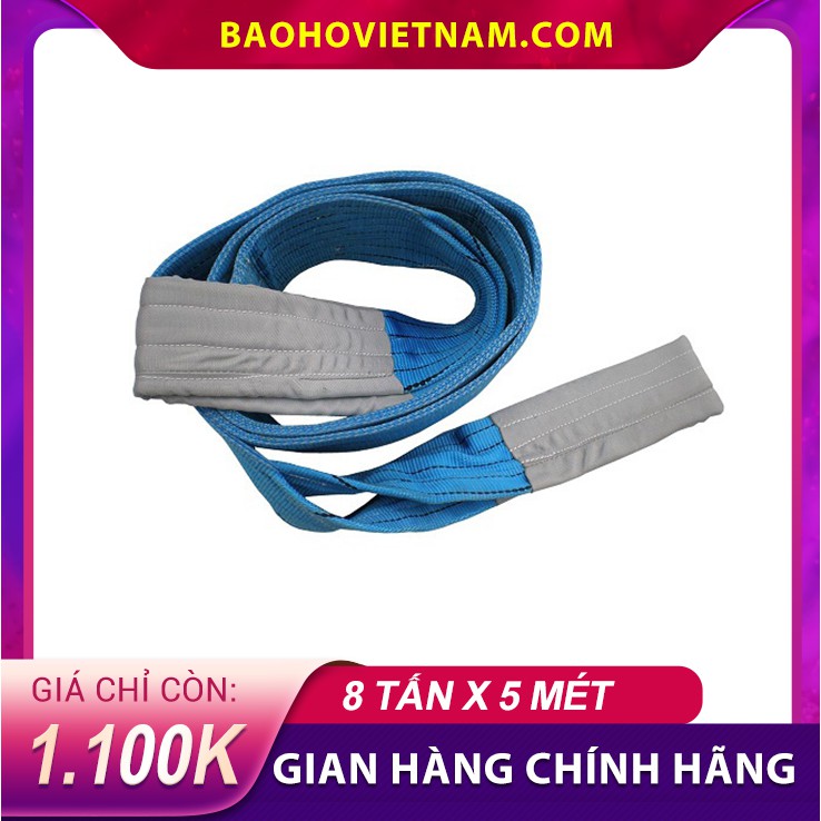 [SALE SỐC] Dây cáp vải cẩu hàng loại 8 tấn 5 mét nhập khẩu chính hãng chuyển dùng trong công nghiệp, xây dựng,...