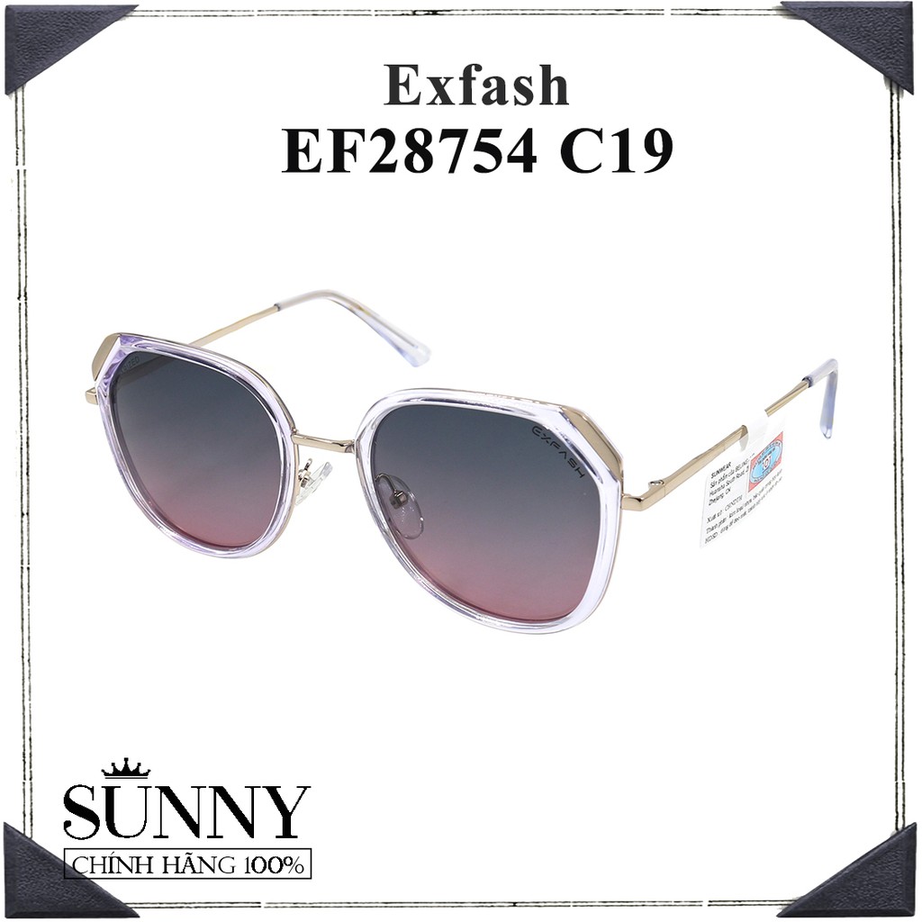 EF28754 - kính mát nam nữ Exfash chính hãng Korea, kèm tem thẻ chống hàng giả do bộ công an cấp