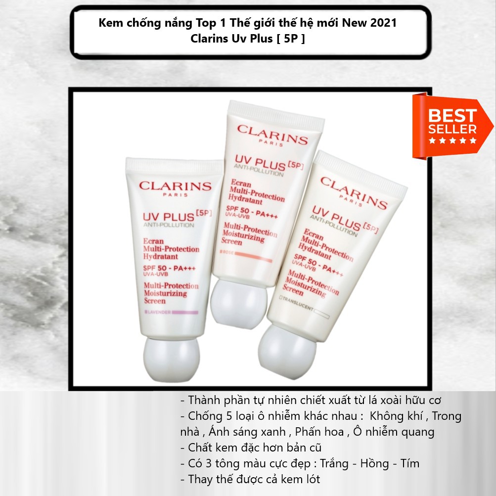 Kem Chống Nắng Clarins UV Plus 5P Multi-Protection Moisturizing Screen Rose SPF50 50ml