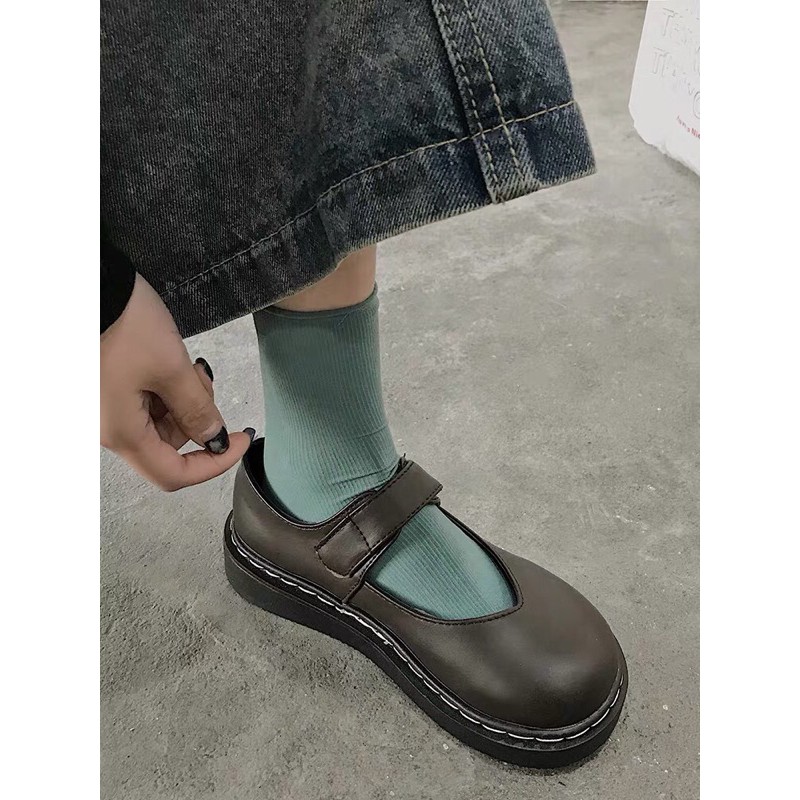 Giày lolita mũi tròn phong cách vintage kèm ảnh thật