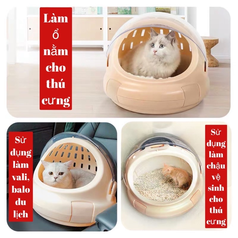 Lồng xách thú cưng 4 mùa 3 trong 1 mẫu phi hành gia🔥 tặng kèm nhiều phần quà hấp dẫn