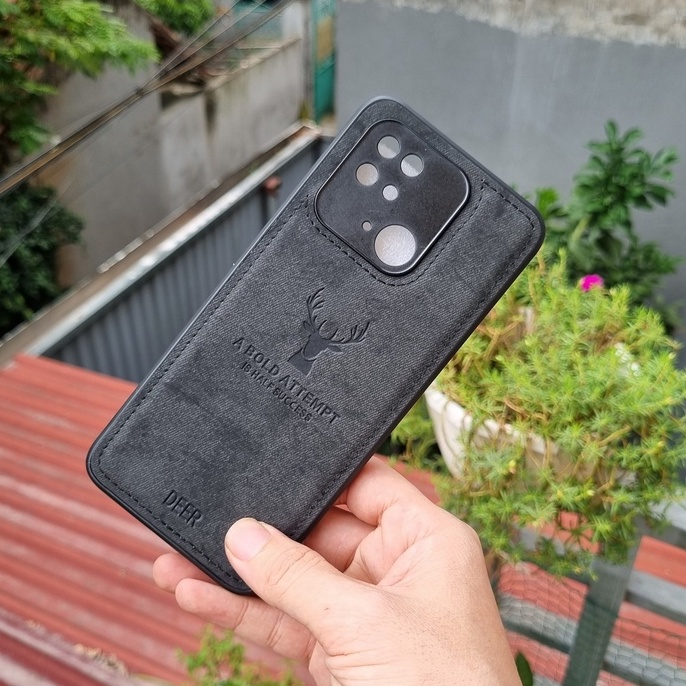 Ốp lưng vải bò Xiaomi Redmi 13C Redmi 12C Redmi 10C 10A Poco C40 Redmi 9C 9A họa tiết hươu