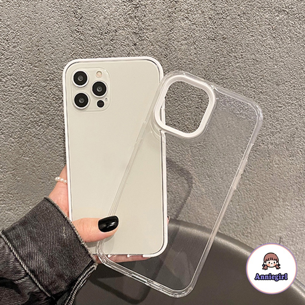 Ốp điện thoại TPU mềm dày bảo vệ 360 độ 3 trong 1 thích hợp cho iPhone 13 12 11 Pro Max X Xr 8 7 Plus