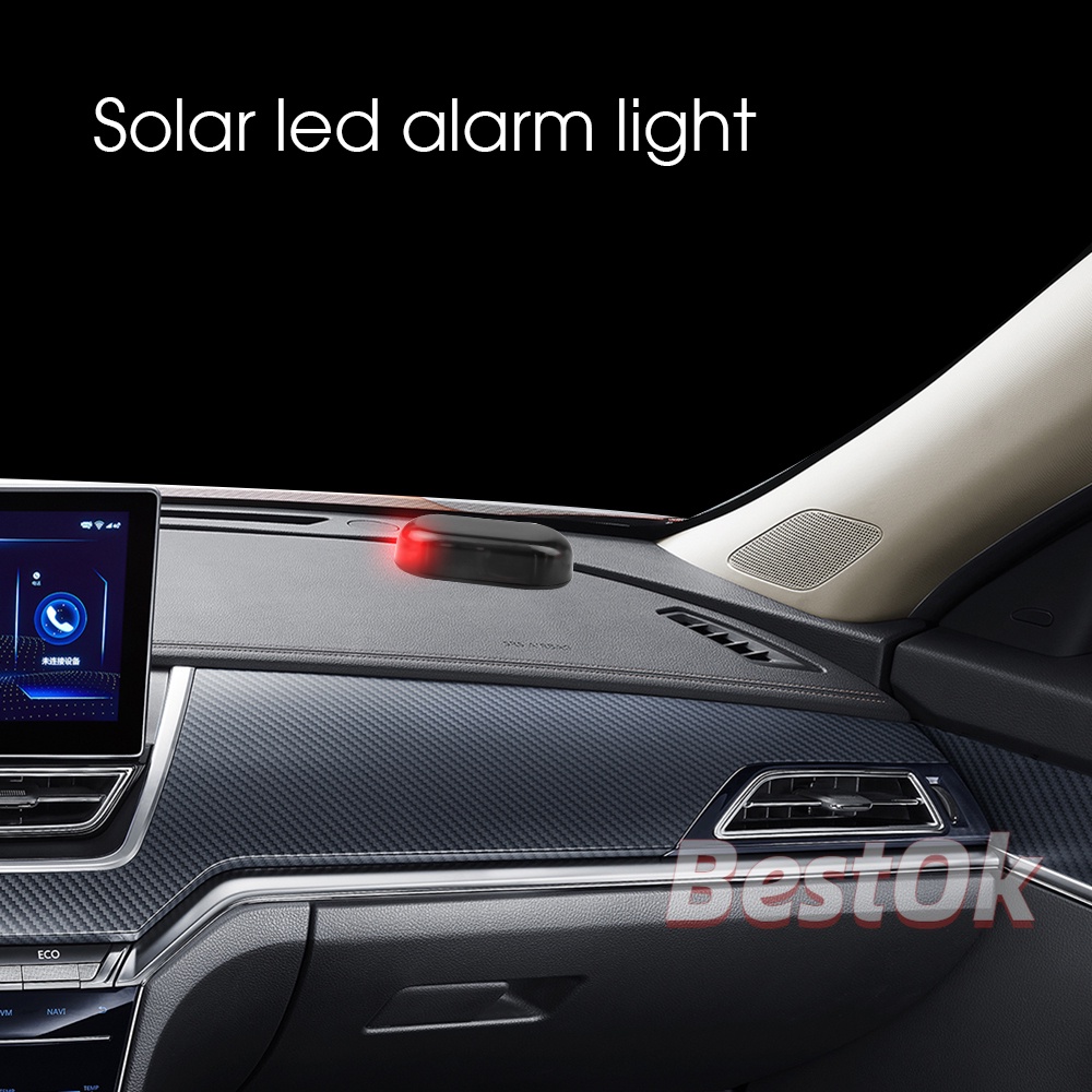 Đèn LED Báo Động 12V Cổng USB Chống Trộm Sử Dụng Năng Lượng Mặt Trời