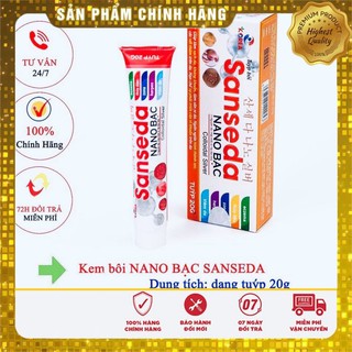 FREESHIP❤️Sanseda Nano bạc tuýp bôi kháng khuẩn❤️bôi muỗi đốt - zona - thuỷ đậu an toàn cho bé