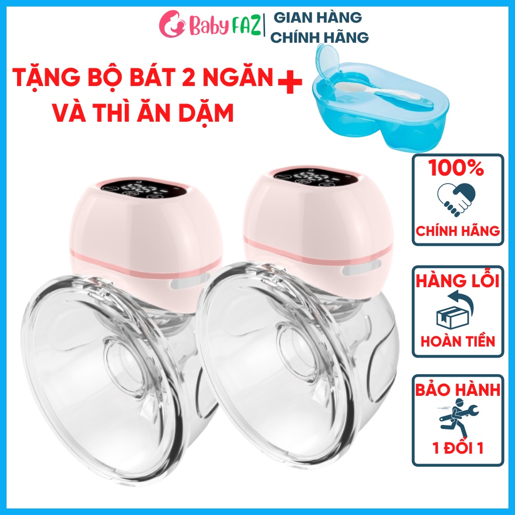 Máy hút sữa điện đôi rảnh tay không dây Fatz Baby Freemax 1 có chế độ mát xa và kích sữa / 9 cấp độ lực hút