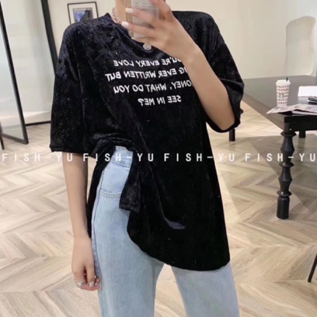 Áo thun nữ nhung Thái Lan cao cấp