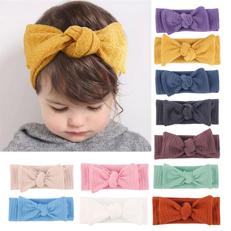 Băng Đô Nơ Mềm Mại Nhiều Màu Dành Cho Bé Sơ Sinh