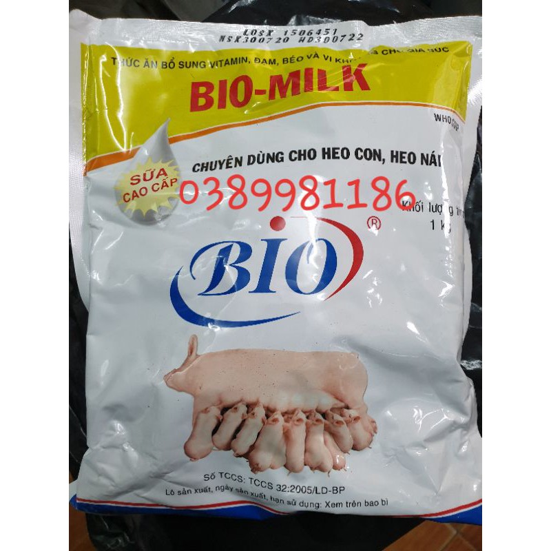 BIO Milk 1 Kg- Sữa Cao cấp chuyên dùng cho heo con và heo nái(dùng trộn mồi câu cá)